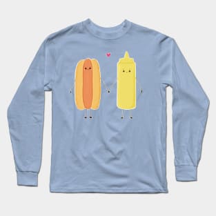 Hot Dog and Mustard Love Long Sleeve T-Shirt